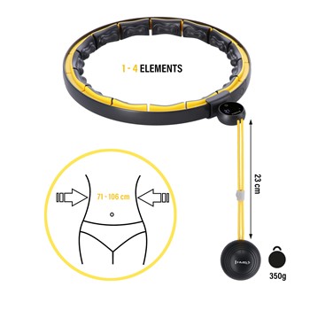 HULA HOP Z MAGNESAMI I OBCIĄŻNIKIEM HMS HHM21