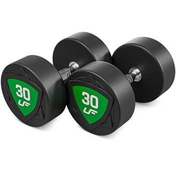 Zestaw hantli poliuretanowych 1-10kg skok co 1 kg