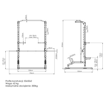 Maszyna Smitha z drążkiem do podciągania MARBO