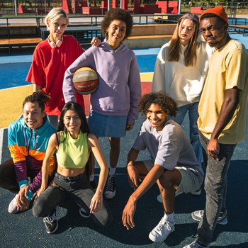 Piłka koszykowa Meteor What's up 5 jasnoniebieski