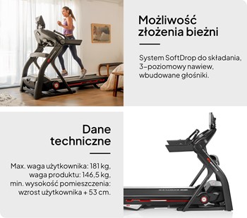 BIEŻNIA ELEKTRYCZNA BOWFLEX T25