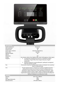 Rower Poziomy Gymost generator R12 V1 LED