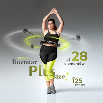 HULA HOP Z WYPUSTKAMI I OBCIĄŻNIKIEM HMS  HHW12