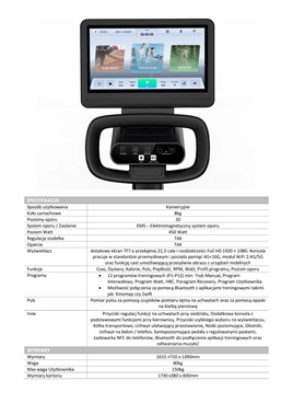 Rower Poziomy Gymost R12 z ekranem dotykowym TFT
