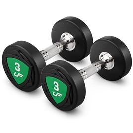 Zestaw hantli poliuretanowych 1-10kg skok co 1 kg