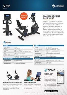 Rower poziomy HORIZON FITNESS 5.0 R czarny