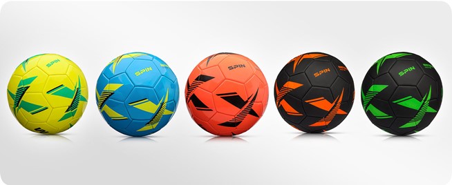 Piłka nożna Meteor Spin rozmiar 4 niebieska