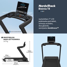NORDICTRACK BIEŻNIA ELEKTRYCZNA T8